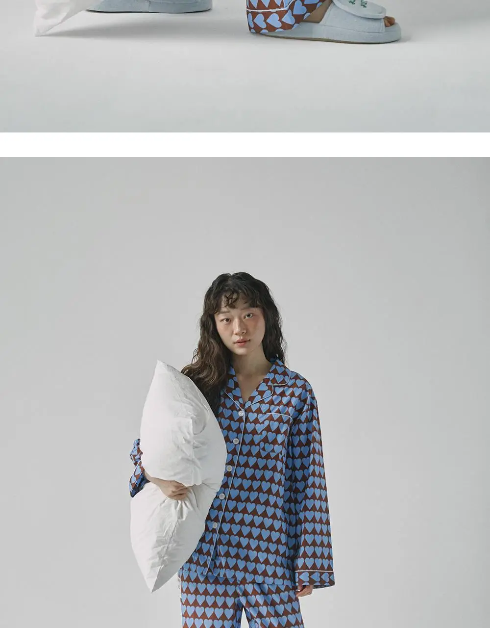 보웰 [BWTZ] (uni) 데이오프 고밀도 순면 100% 파자마세트 클라우드하트 2종 상세페이지 18